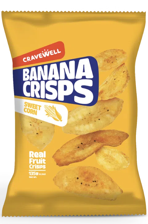 Cravewell Banana Crisps Sweet Corn